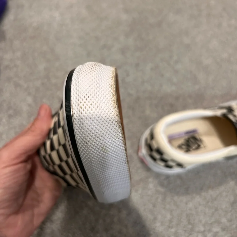 Vans Black and White Checkerboard Slip-Ons - Picture 7 of 15